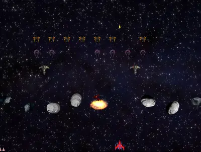 GalactiX is clone of Invaders and Galaxian